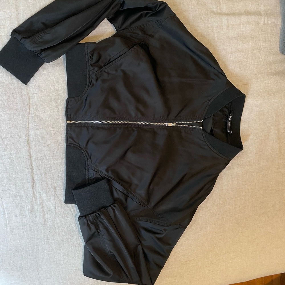 Cropped Bomber Jacket